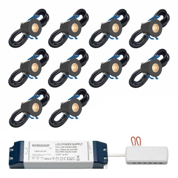 Hamulight Cree LED Einbaustrahler Valencia Schwarz Warm Weiß