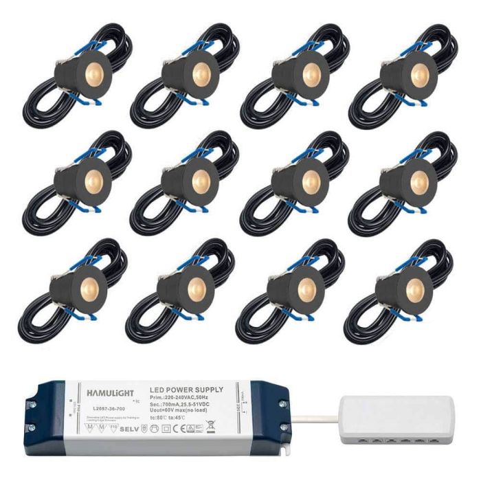 Hamulight Cree LED Einbaustrahler Valencia Schwarz Warm Weiß