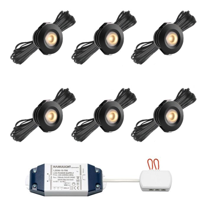 Hamulight Cree LED Einbaustrahler Pals Schwarz Warm Weiß
