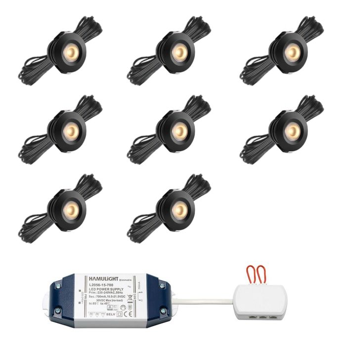 Hamulight Cree LED Einbaustrahler Pals Schwarz Warm Weiß