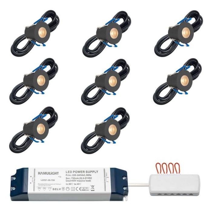 Hamulight Cree LED Einbaustrahler Valencia Schwarz Warm Weiß