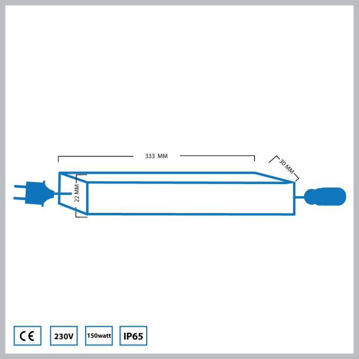 Hamulight LED Transformator Lichtstreifen 150 Watt  24 Volt