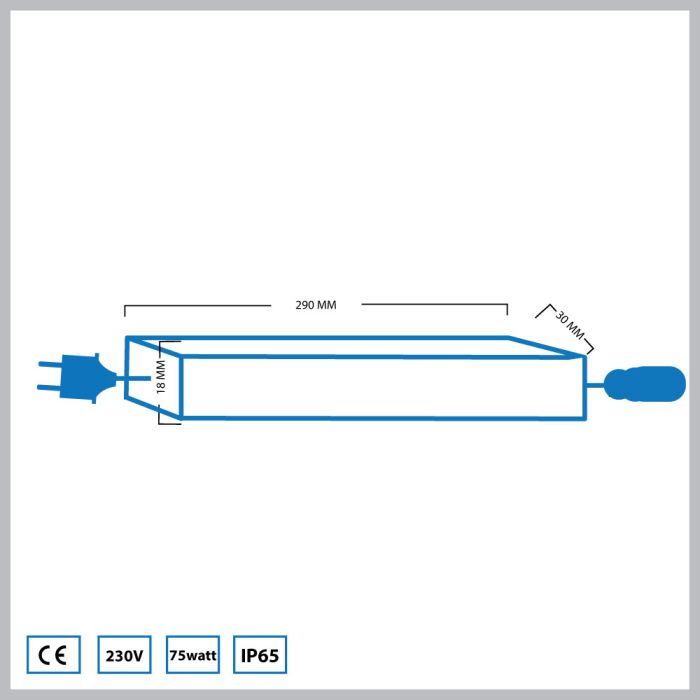 Hamulight LED Transformator Lichtstreifen 75 Watt  24 Volt