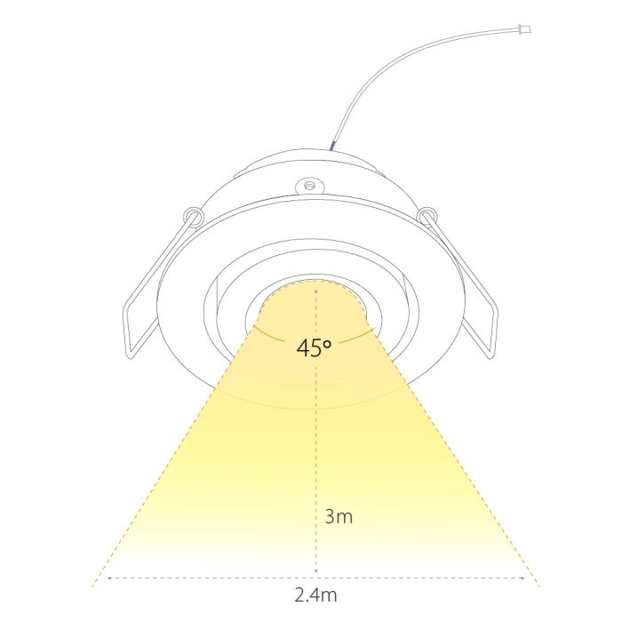 Hamulight Cree LED Einbaustrahler Toledo Schwarz Kippbar Warm Weiß