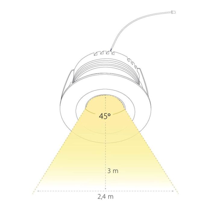 Hamulight Cree LED Einbaustrahler mit FERNBEDIENUNG Sevilla Warm Weiß