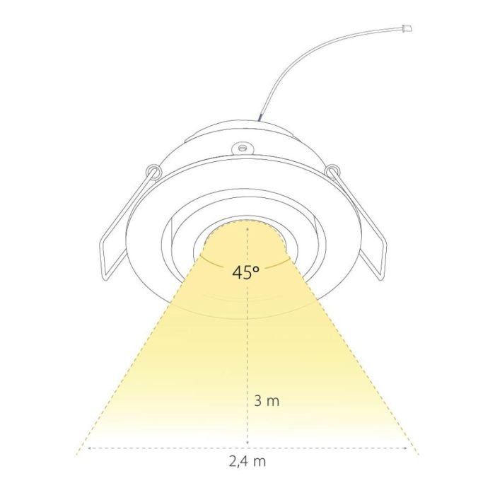 Hamulight Cree LED Einbaustrahler Toledo Kippbar mit FERNBEDIENUNG Warm Weiß